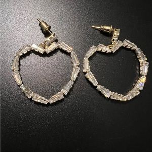 crystal heart earrings